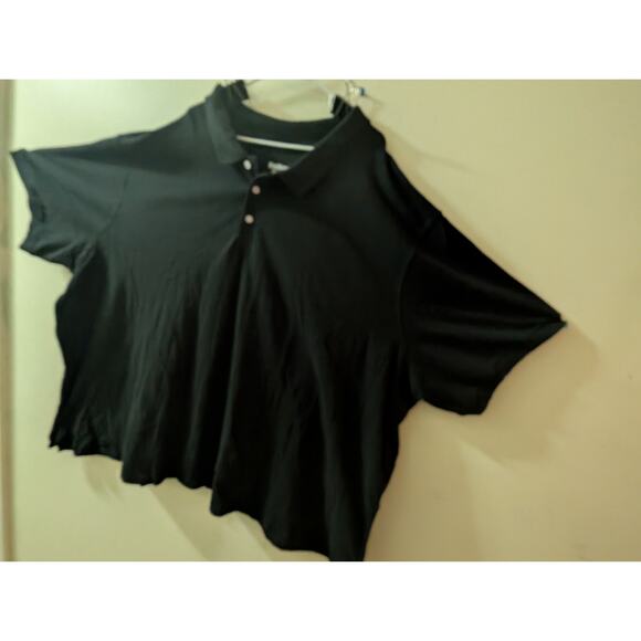 NEW Without tag KINGSIZE 7 XL Black Polo Style Short Sleeve Shirt - Picture 1 of 3